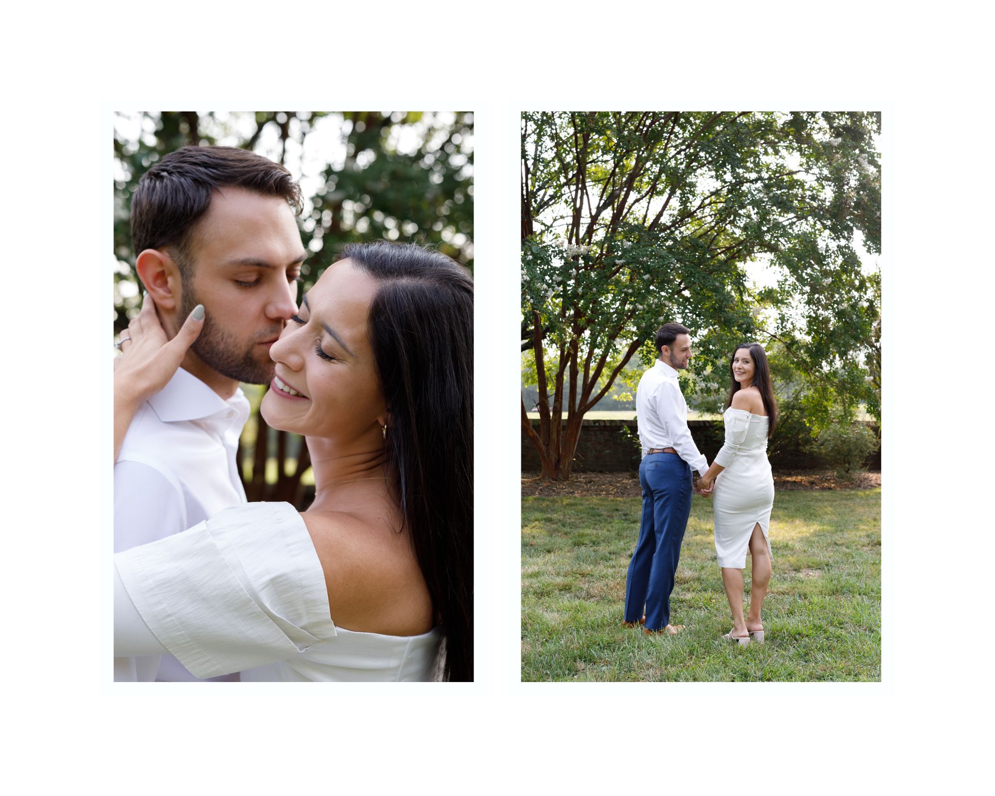Photos featuring a Northern Virginia couple for their engagement session at Morven Park.