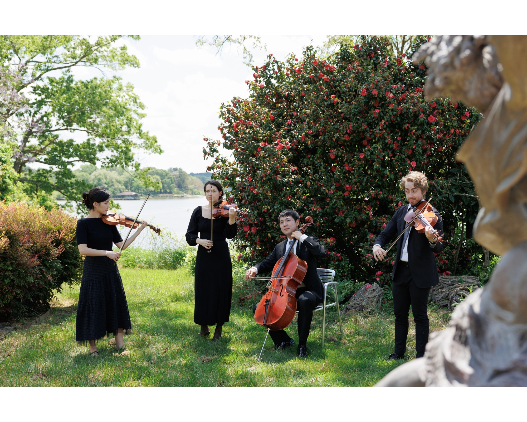 Kennedy Quartet plays during a wedding.