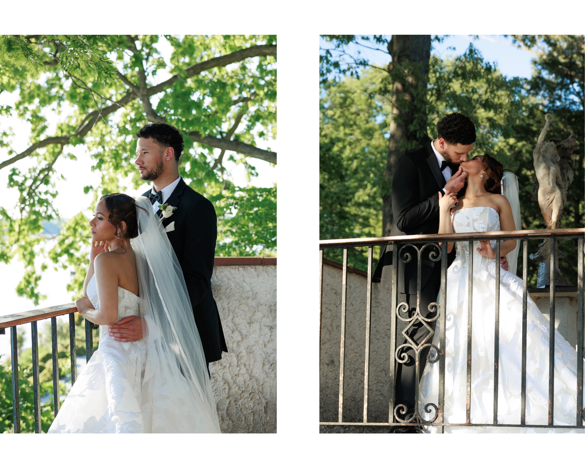 The bride and groom share a kiss post-ceremony.