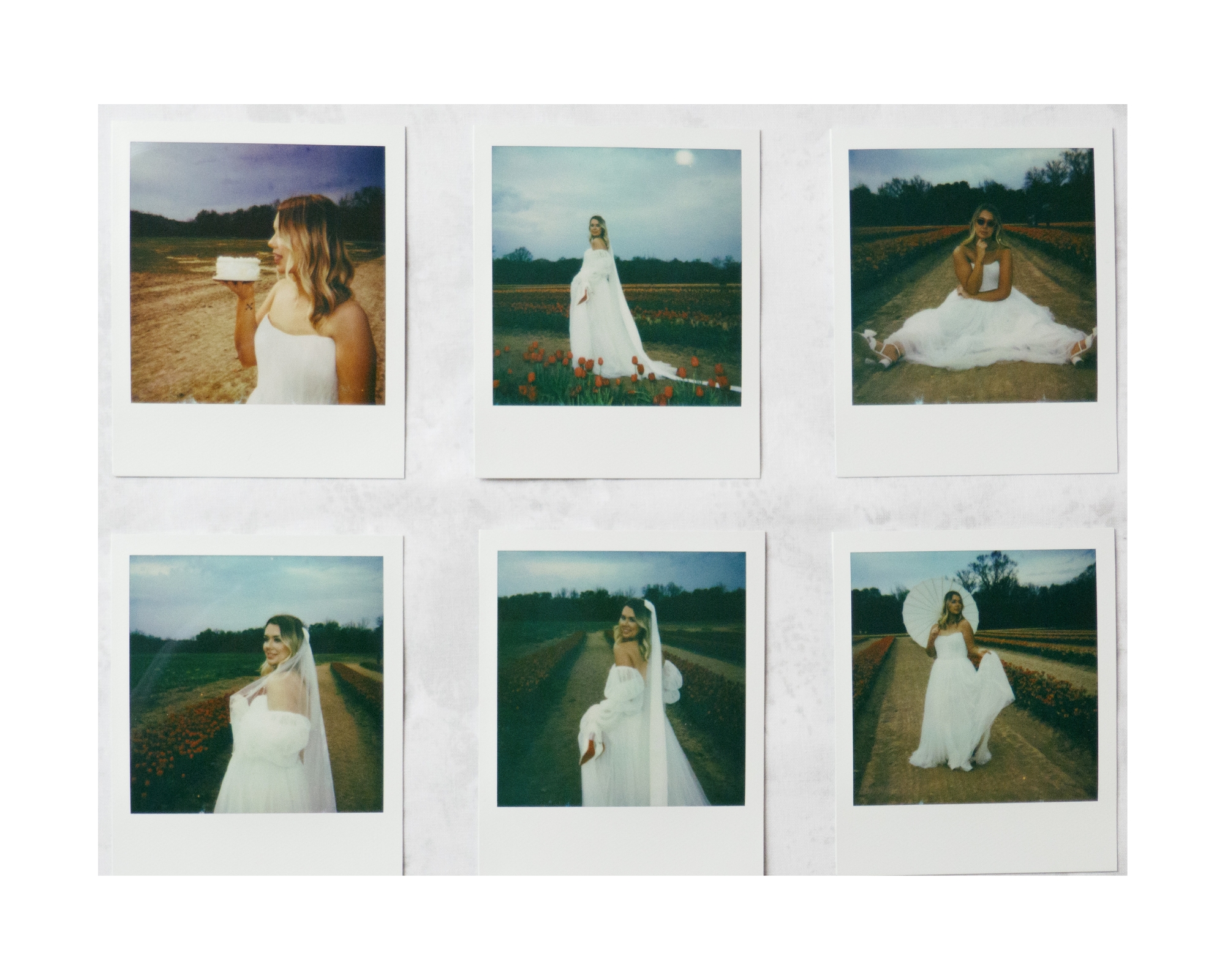 Polaroid Photos at Burnside Farm Bridal Portraits in Northern Virginia