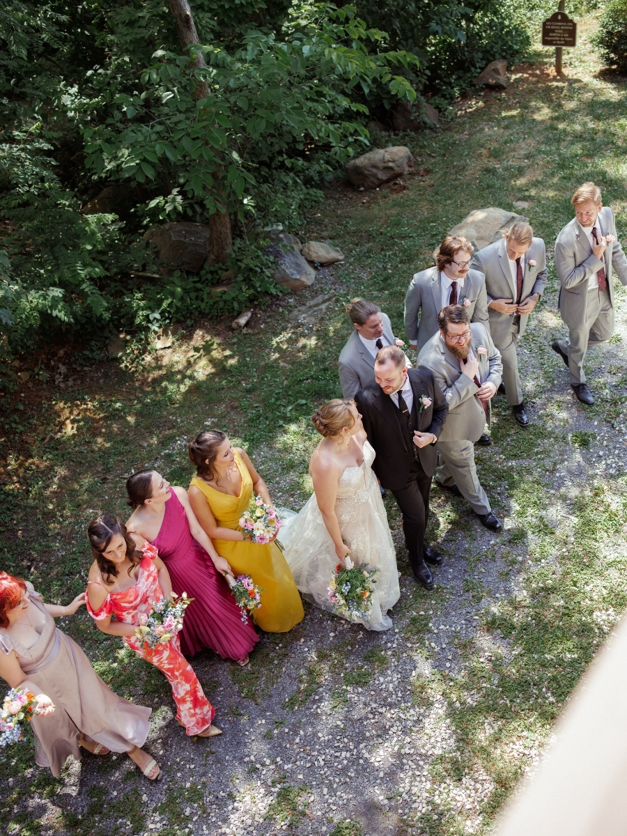 Bridal Party Walking