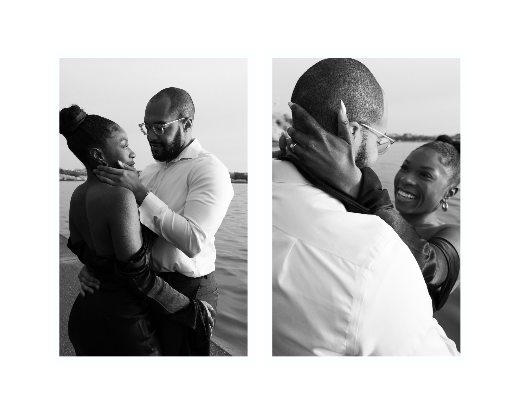 Iconic black couple pose together for their engagement photos