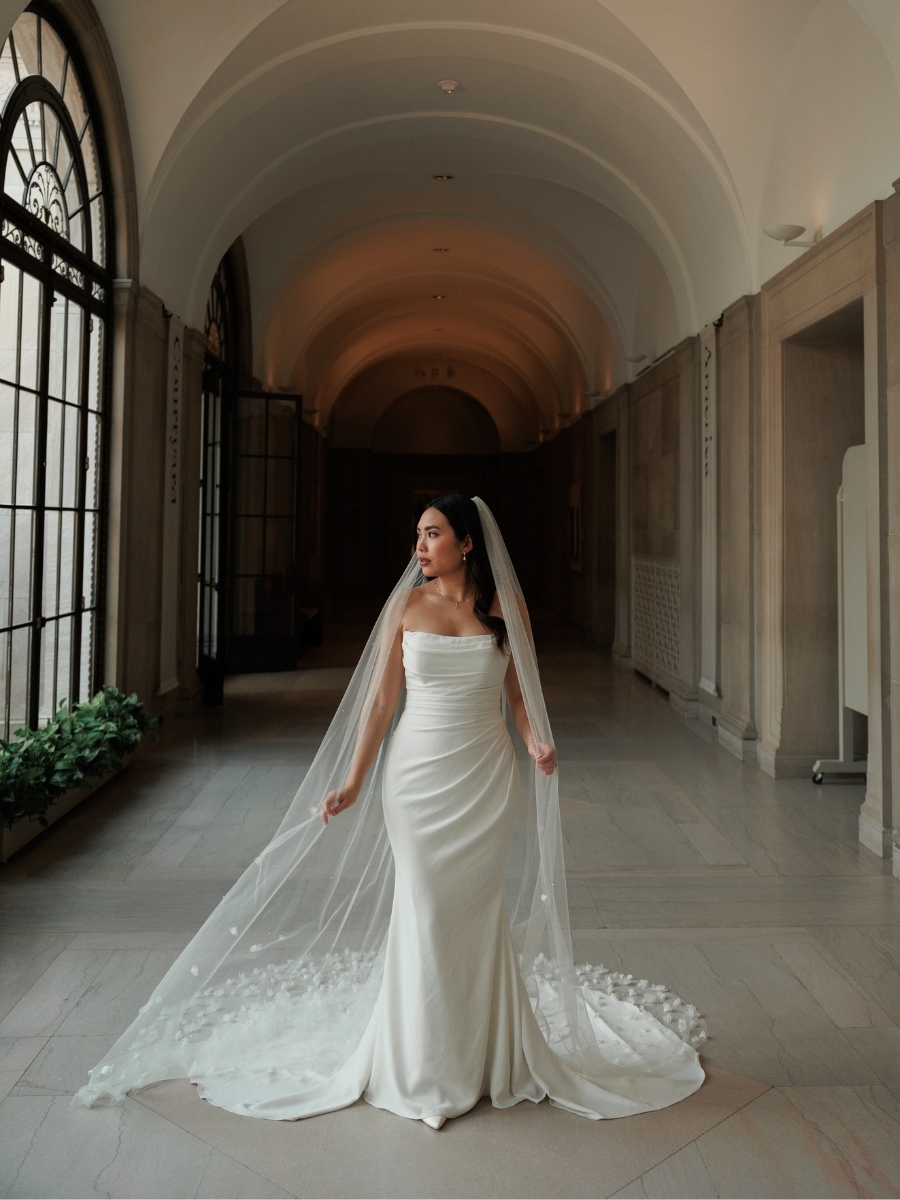 Bride and Groom share vows during their elopement in Washington DC.