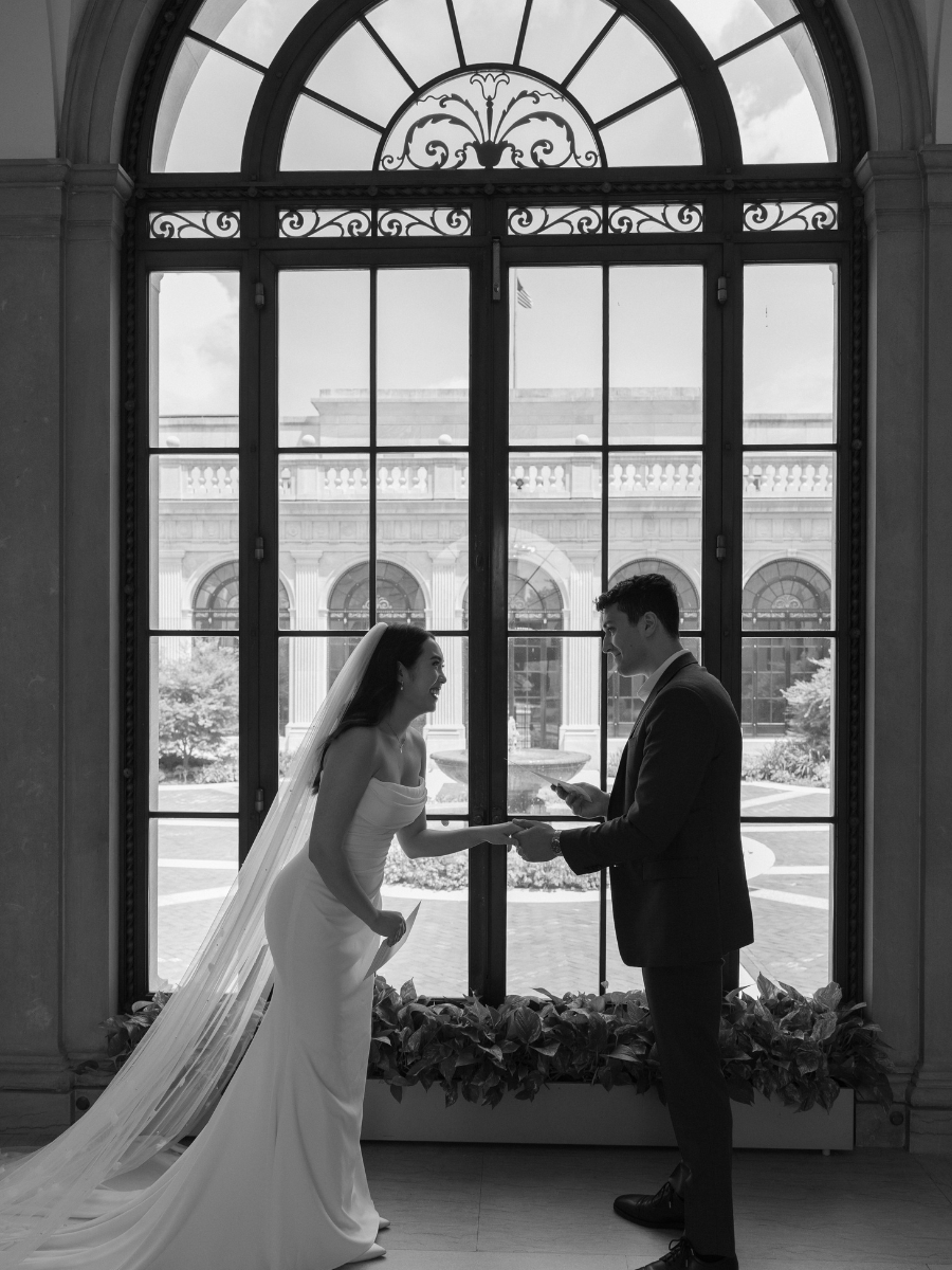 Bride and Groom share vows during their elopement in Washington DC.