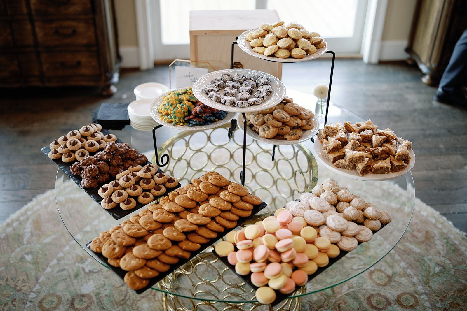 Micro-wedding reception details at Stone Tower Winery.