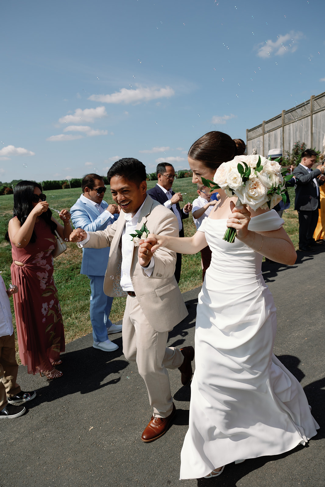 Micro-wedding reception details at Stone Tower Winery.