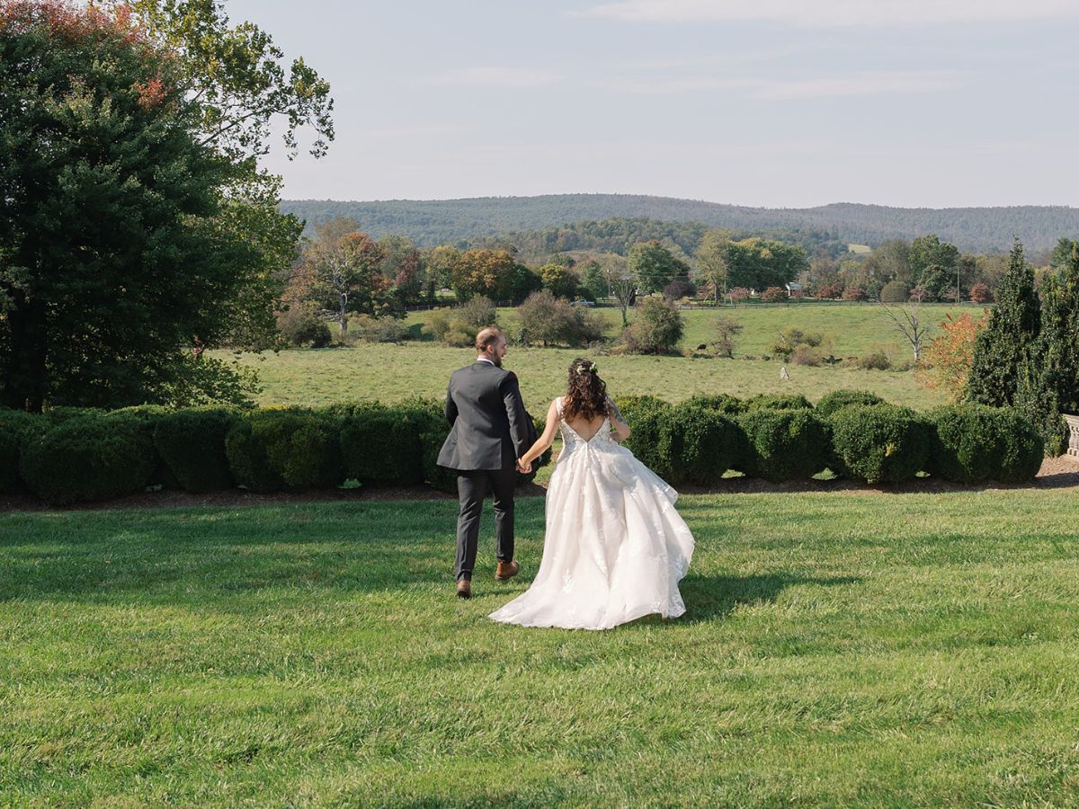 Bride and Groom on their wedding day