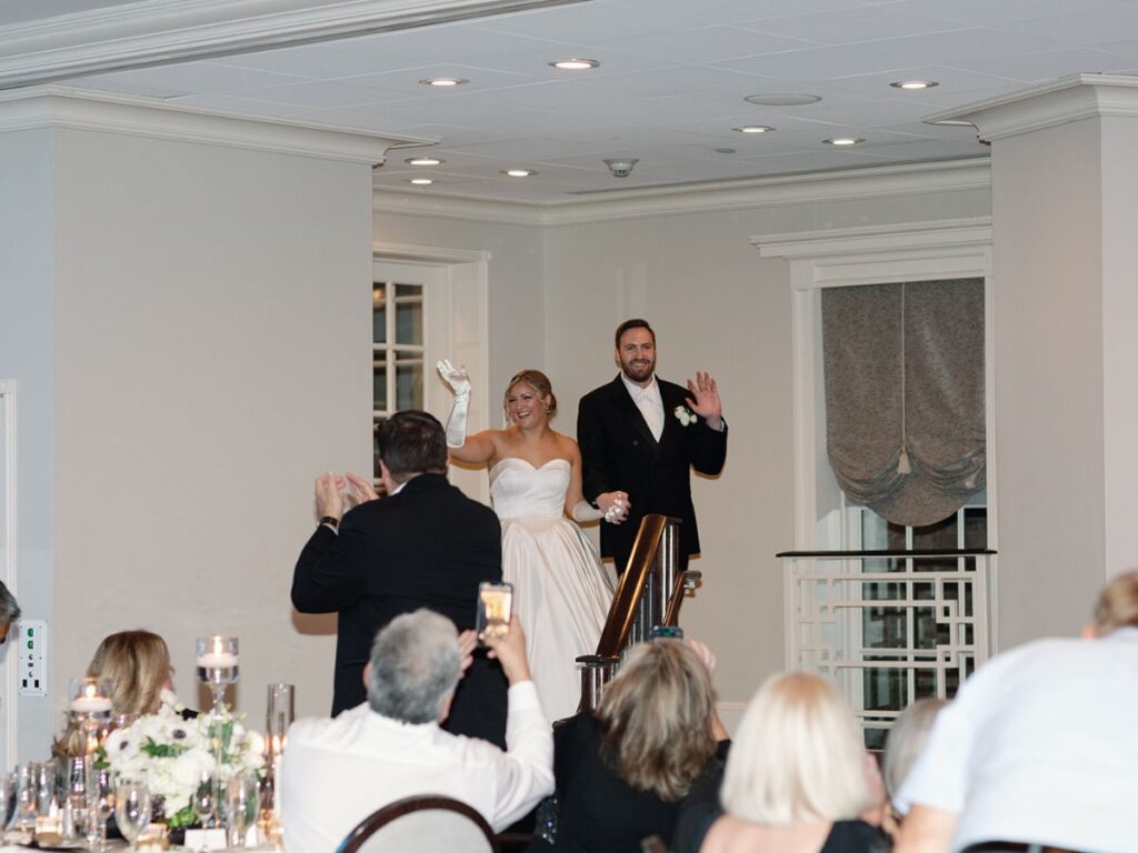 Bride and groom sharing their first dance together.