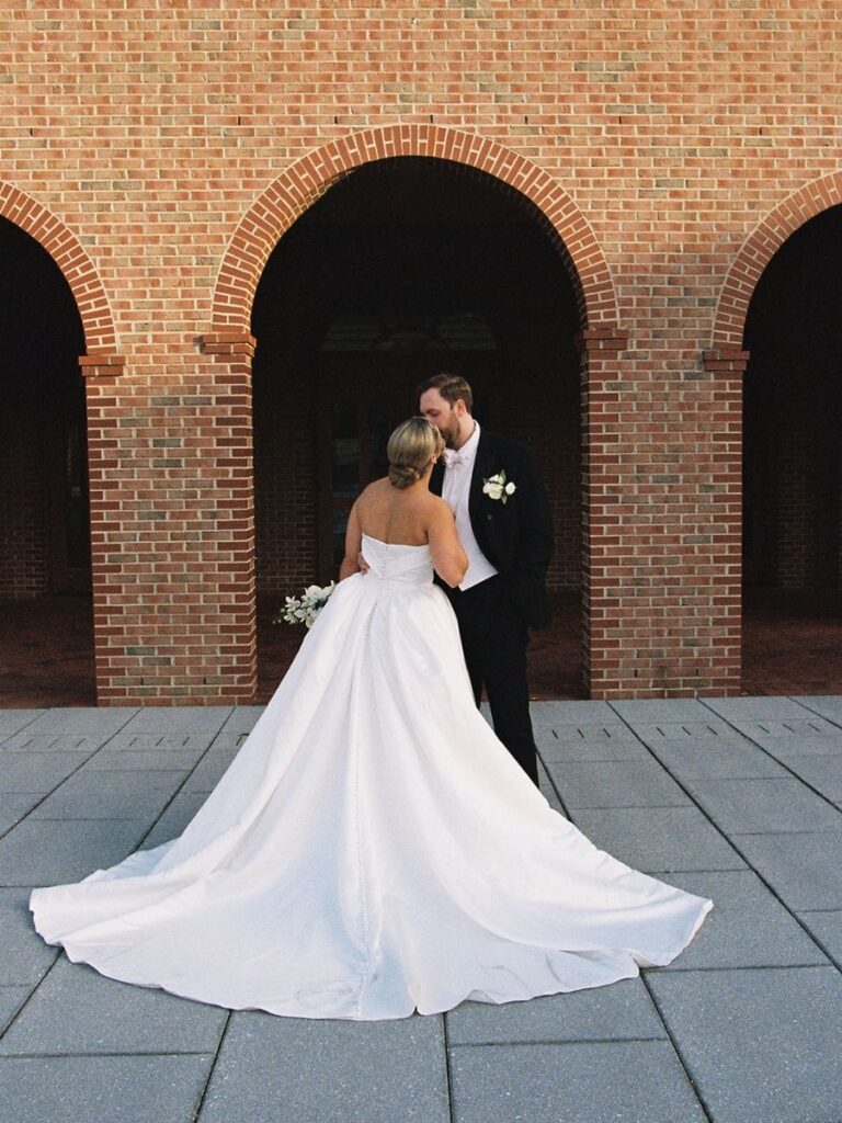 Film photography of a wedding in Williamsburg Virginia