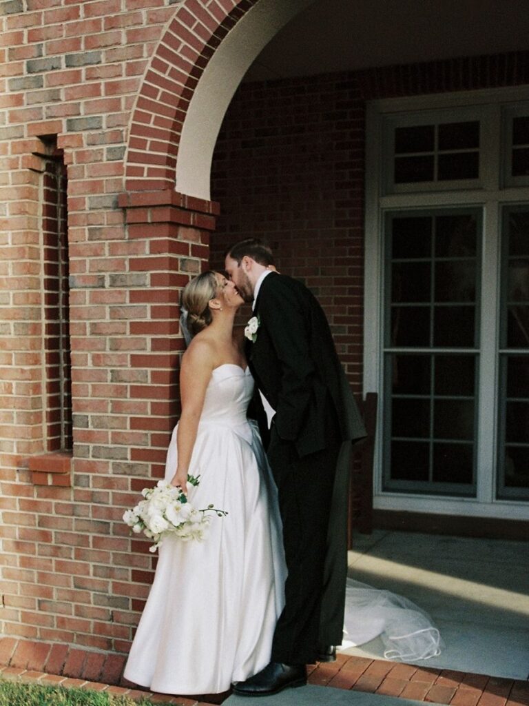 Film photography of a wedding in Williamsburg Virginia