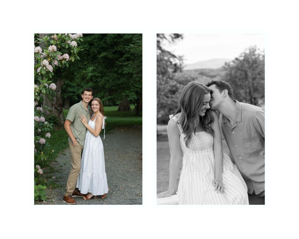 Engaged couple looking gorgeous