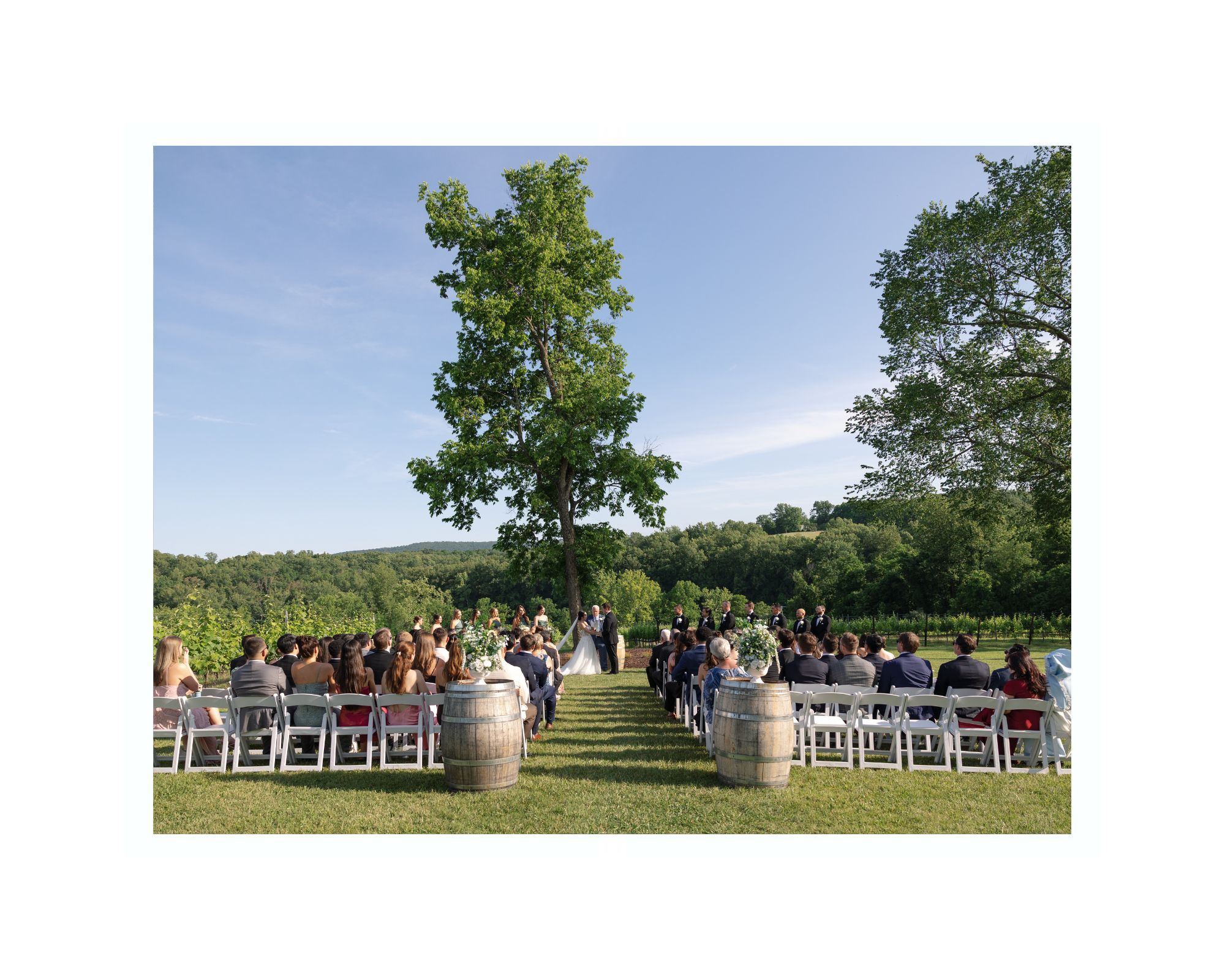 Wide view of ceremony