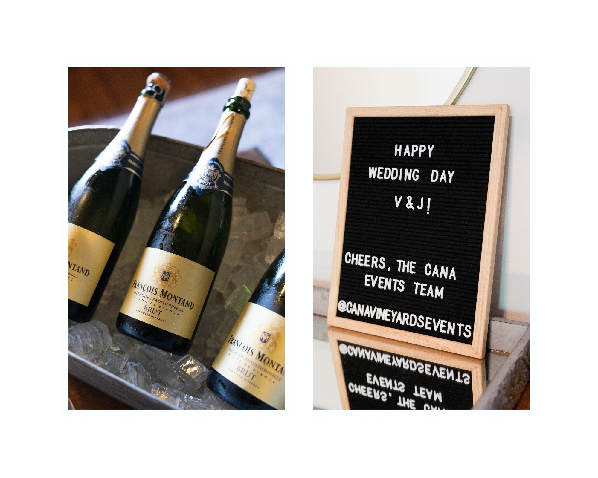 Bridal suite details at Cana Vineyards