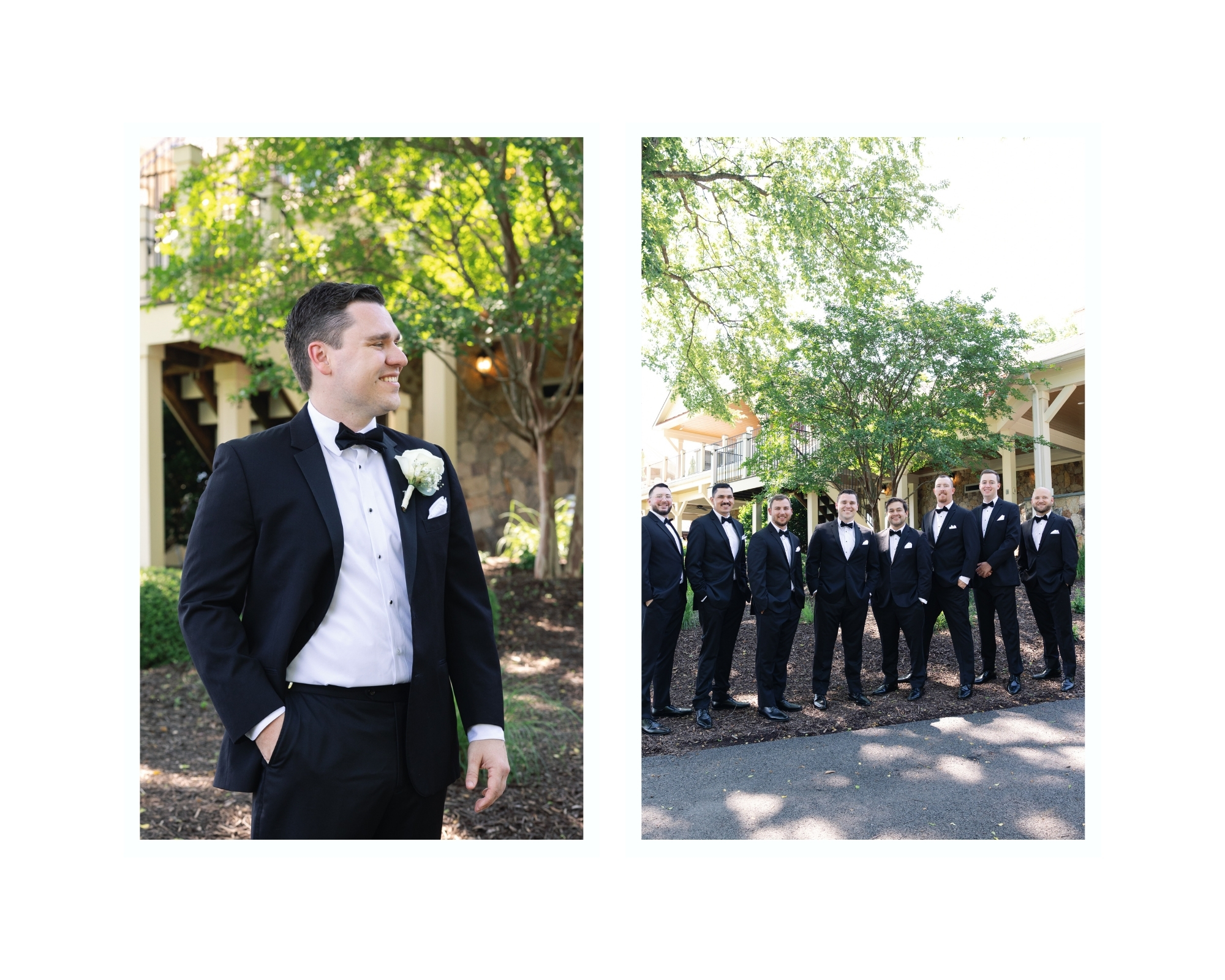 Groom and groomsmen portraits