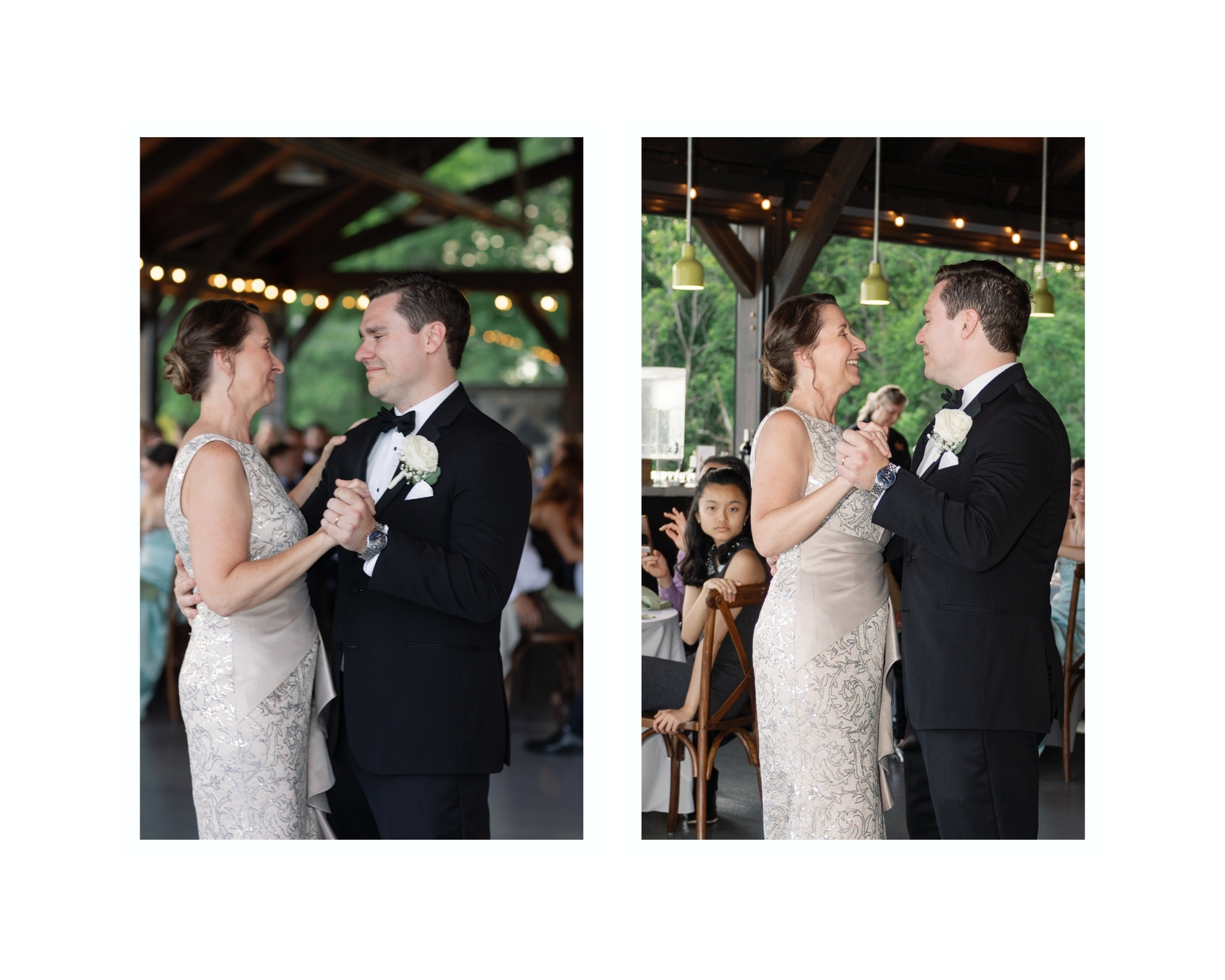 Tender moment during the groom's dance with his mom at this Middleburg winery wedding