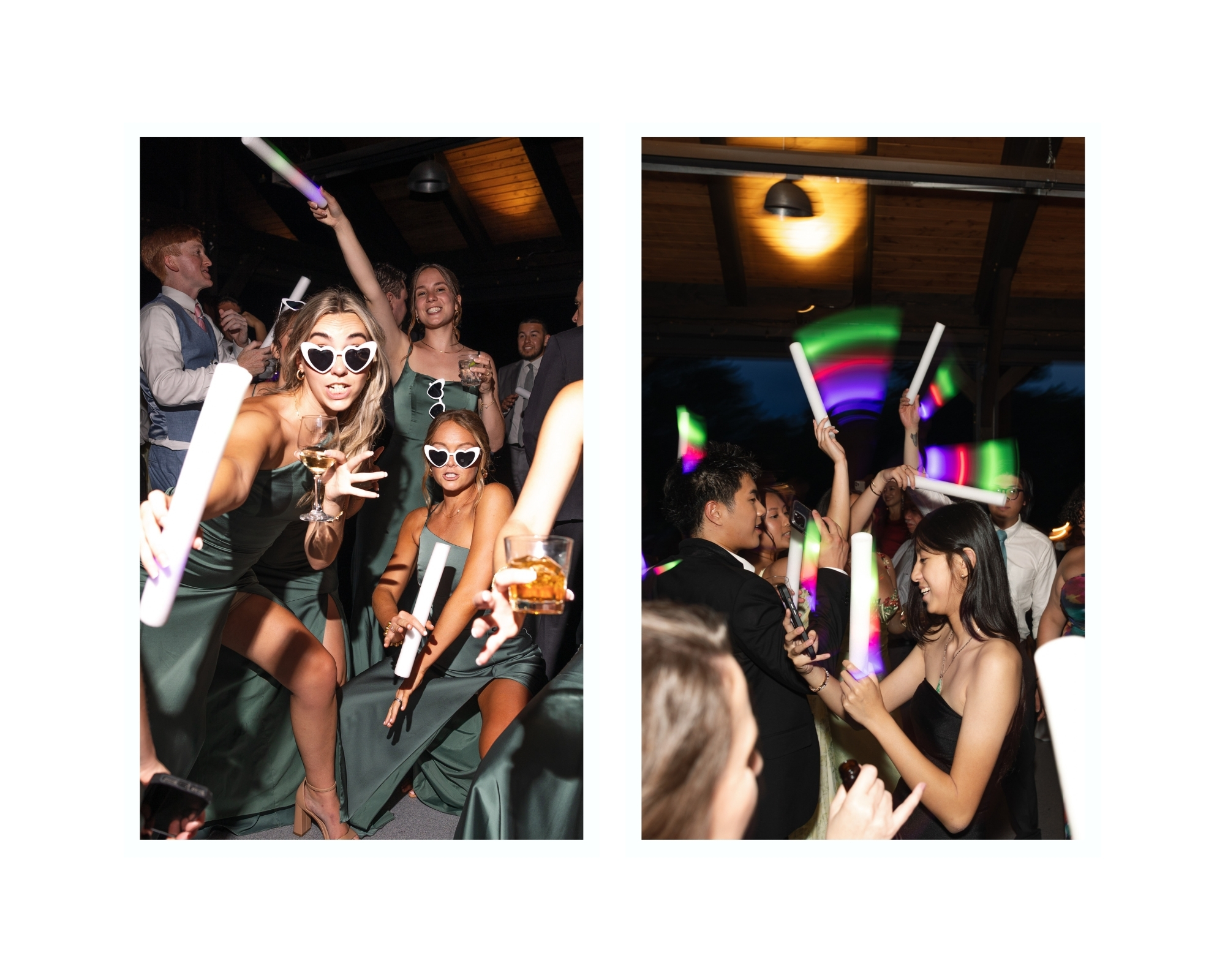 DJ spinning tunes as guests celebrate on the dance floor at a summer vineyard wedding in Middleburg