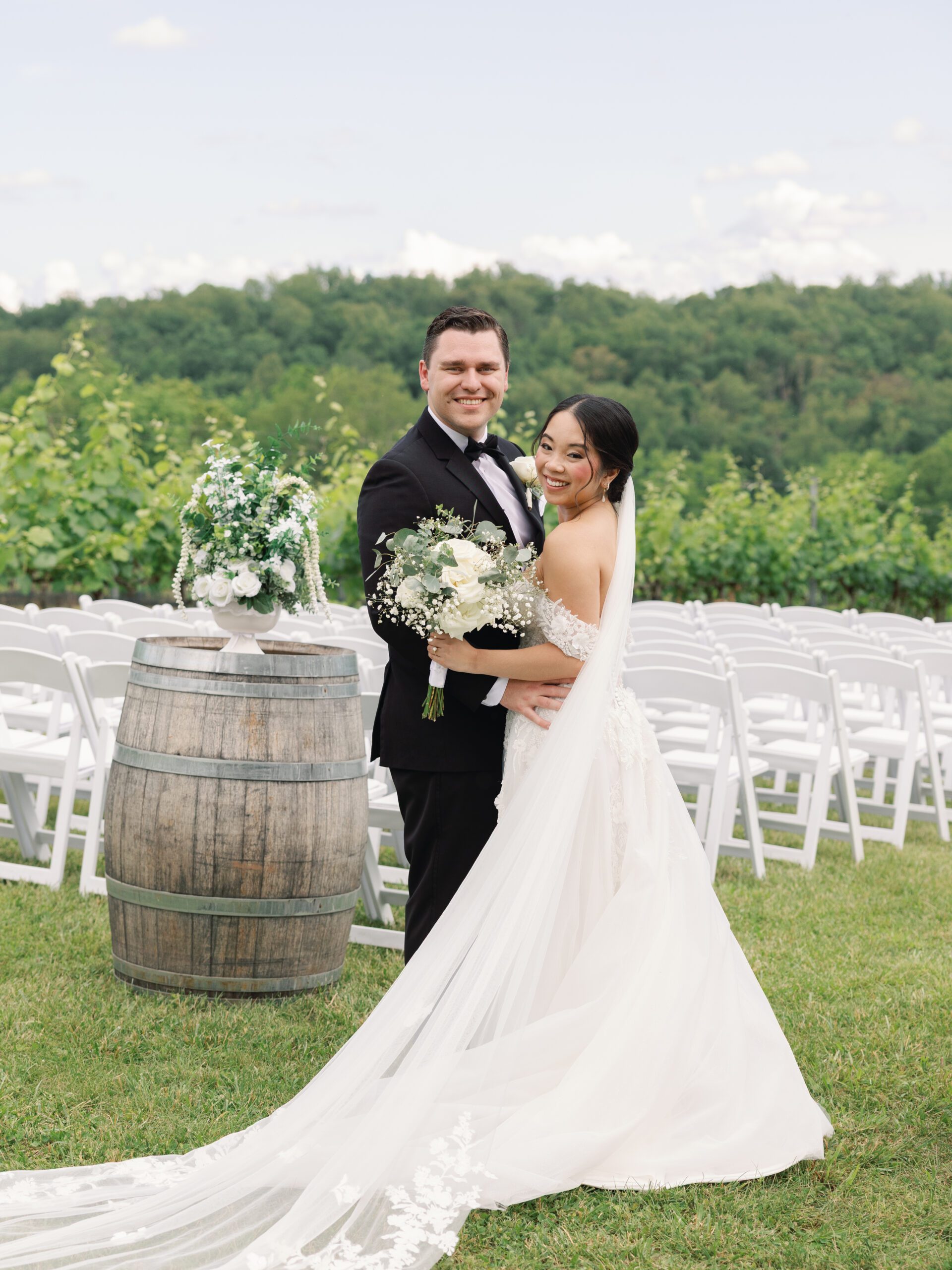 Classic and timeless wedding portrait
