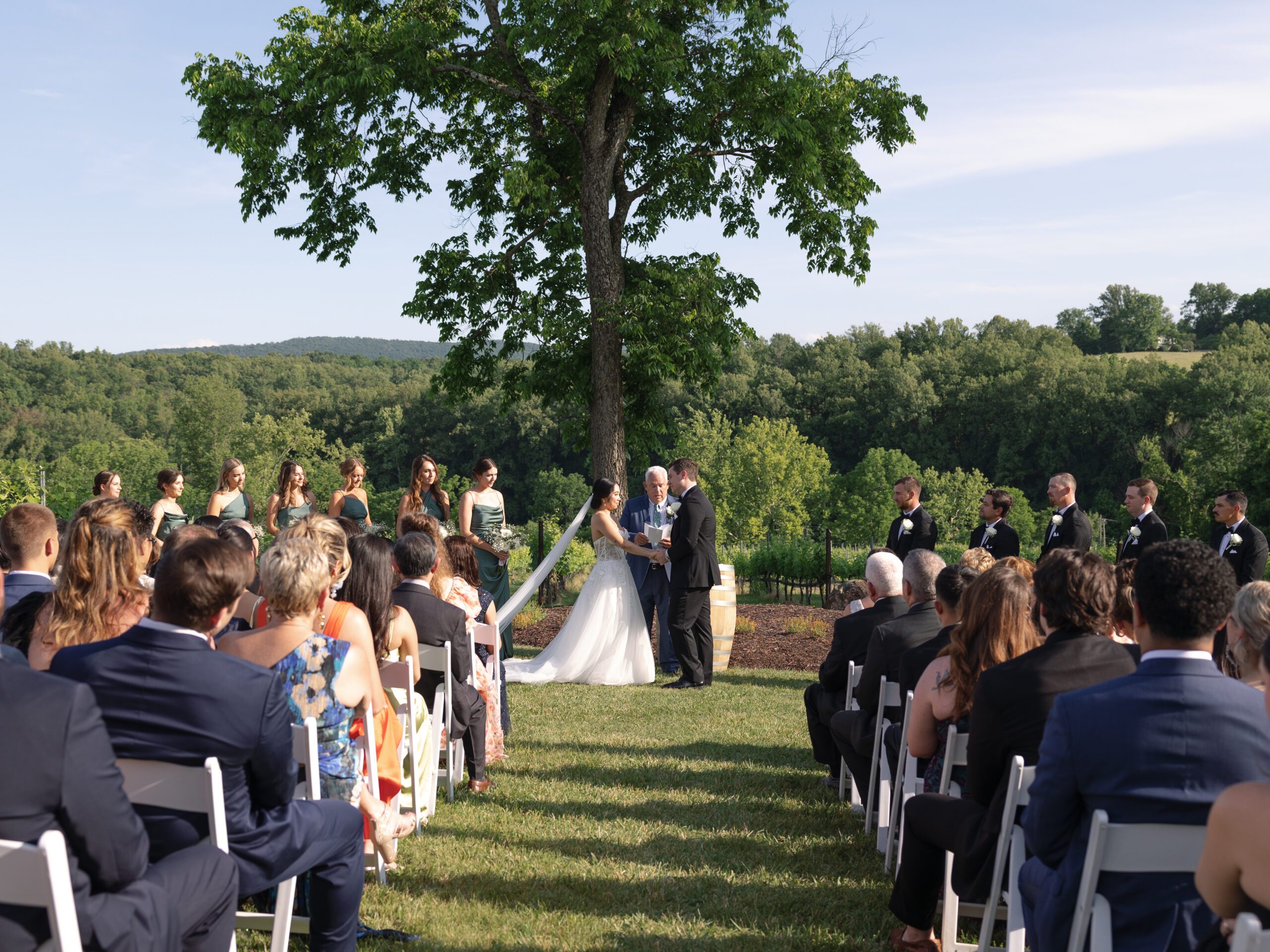 Stunning summer wedding ceremony