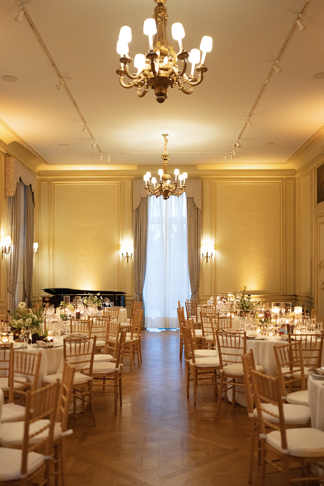 Classy reception set up at the Meridian House in Washington DC.